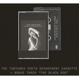 Taylor Swift The Tortured Poets Department Black Dog Cassette TTPD BRAND NEW